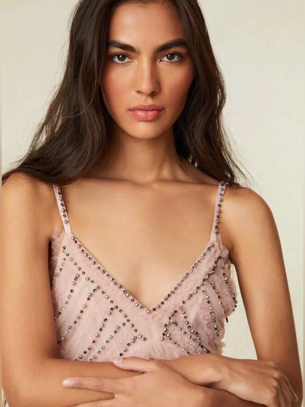 LoveShackFancy Jude Tulle Mini Dress | Rose Dust | Size 2